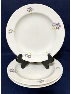 Martha Stewart Everyday Forget Me Not Salad Plates Set of 3 Floral MSE 8.5 Inch